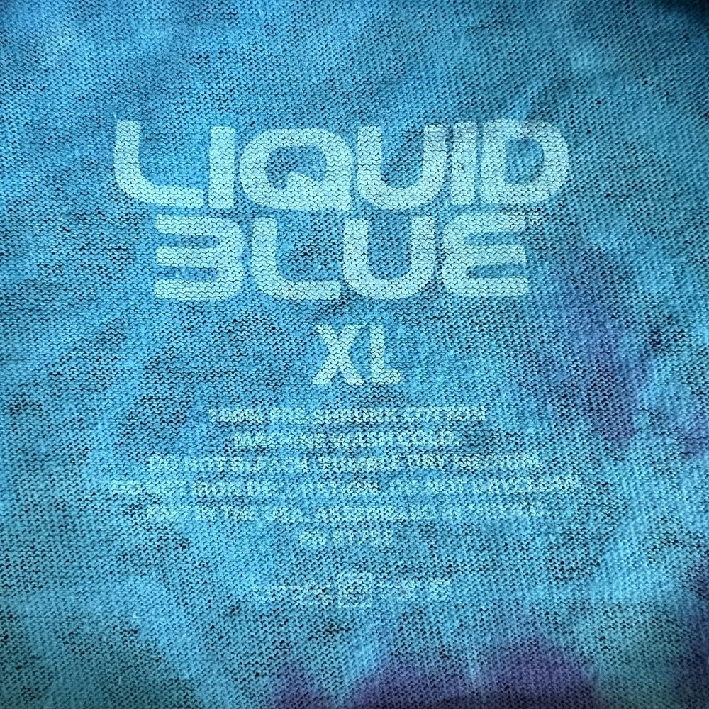 Vintage Liquid Blue Shirt Mens XL Multicolor Sun Moon Celestial Graphic 1992 90s - Picture 3 of 9